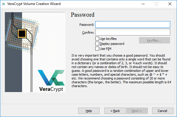 Luodaan kunnollinen salasana Veracrypt ohjelmaan