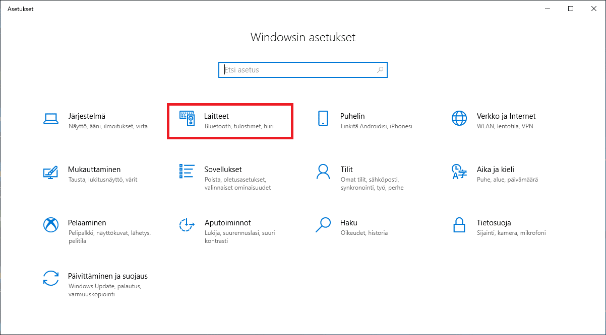 Windows 10 laitteet